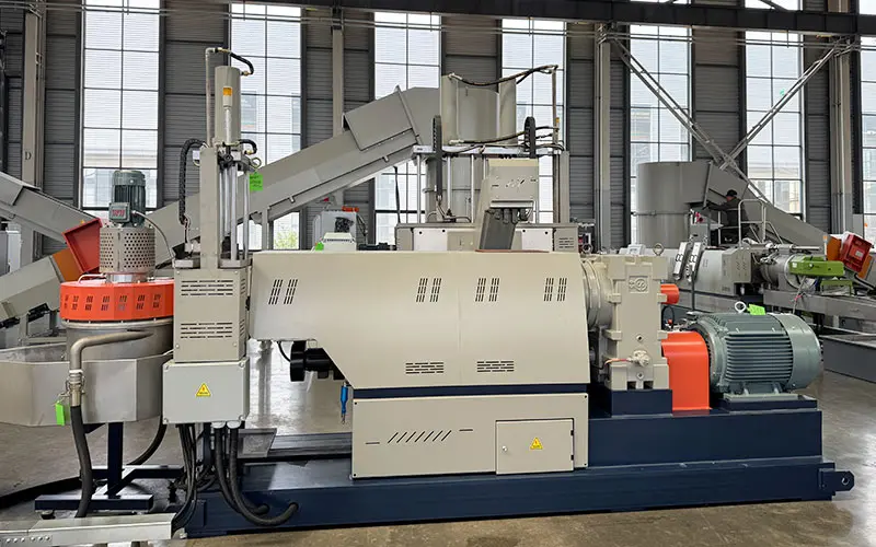 BOPET film pelletizing machine 5 double-stage-PP-woven-bag-pelletizer