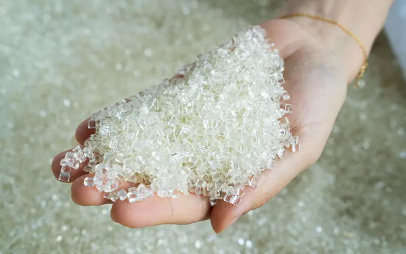 BOPET film pelletizing machine 8 pet-granules-produced-by-pet-flakes-granulating-line