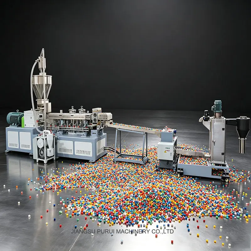 Twin Screw Plastic Granulator – High Efficiency Twin Screw Compounding Extruder for Complete Pelletizing Line