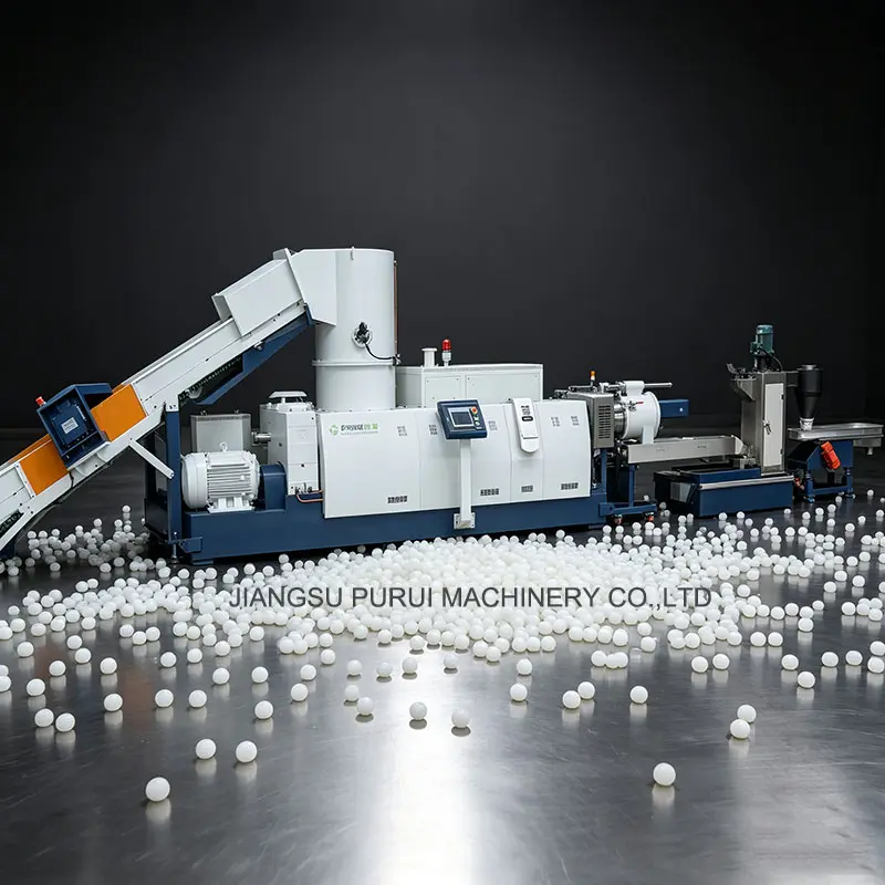 Rigid Plastic Pelletizer | Hard Plastic Recycling Pelletizer 11 High Efficiency Plastic Film Granulator for Waste Film Recycling