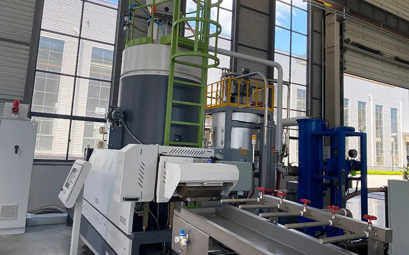 PET Bottle Granulator | PET Bottle Pelletizer & PET Flake Pelletizing Machine 9 energy-efficient-PET-flake-pelletizing-system