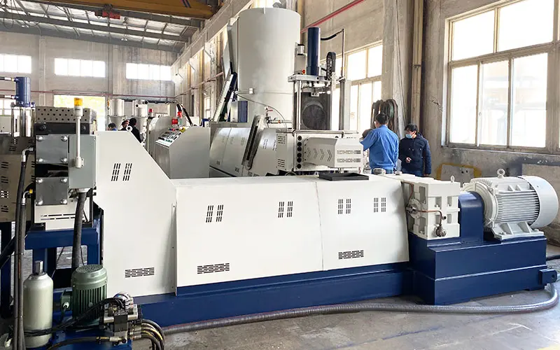 Non Woven Fabric Pelletizer | Non-woven Recycling Granulator 6 fabric-granules-making-production-line-for-waste-textile