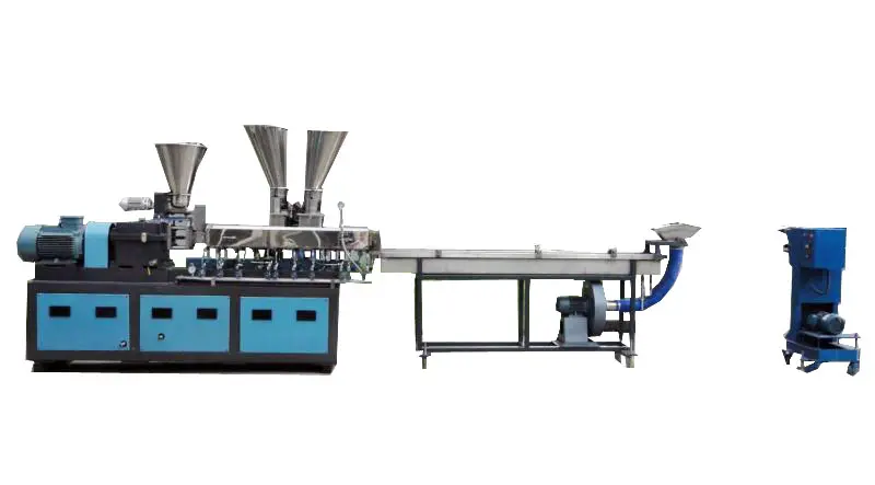 Twin Screw Plastic Granulator – High Efficiency Twin Screw Compounding Extruder for Complete Pelletizing Line 7 lab-using-plastic-granulation-line